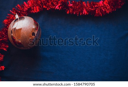 Christmas ball, classic blue background