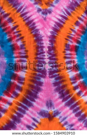 Colorful Retro Abstract Psychedelic Cotton Shirt Tie Dye  Design