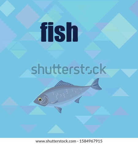 Fish, seafood. Vector seafood. Food and restaurant design.