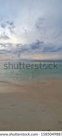 Beach with beautiful sky in the background