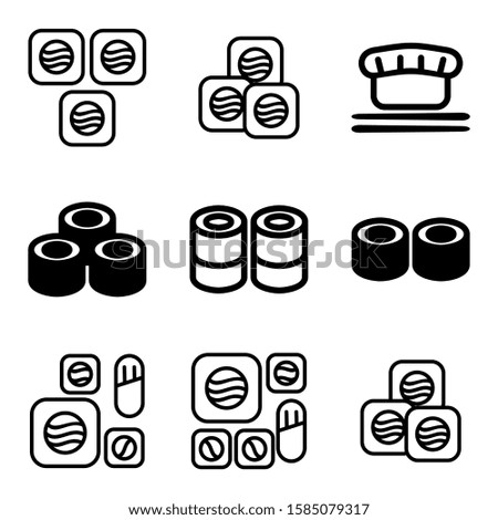 shushi icon isolated sign symbol vector illustration - Collection of high quality black style vector icons
