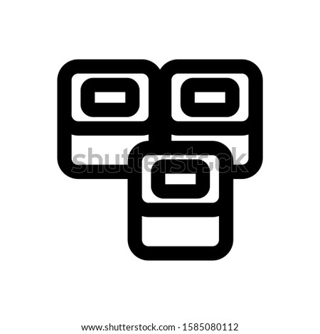 shushi icon isolated sign symbol vector illustration - high quality black style vector icons
