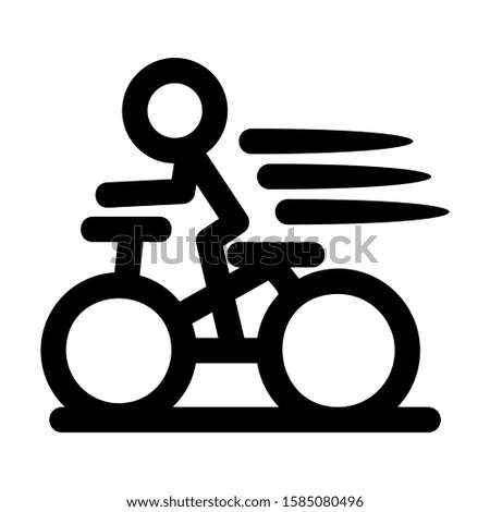 riding bicycle icon isolated sign symbol vector illustration - high quality black style vector icons
