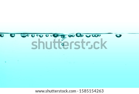 fresh natural drink water splash and water wave with bubbles air concept