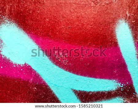 Close-up of urban graffitis painted on wall for  your creative design 