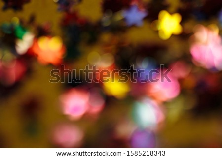 confetti bokeh of colorful stars