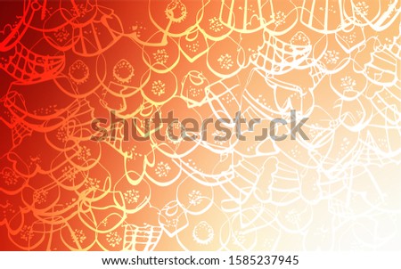 Light Orange vector texture with sweets, candies. Decorative shining illustration with sweets on abstract template. Pattern for menu of cafes and restaurants.