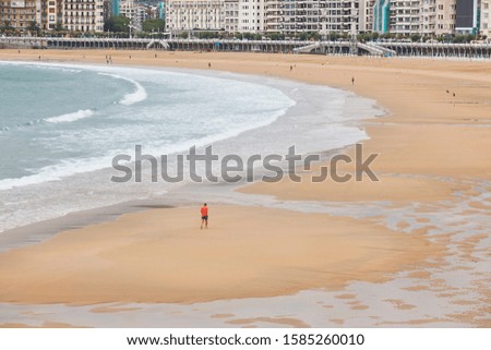 La Concha sand beach, San Sebastian, Euskadi. Spain