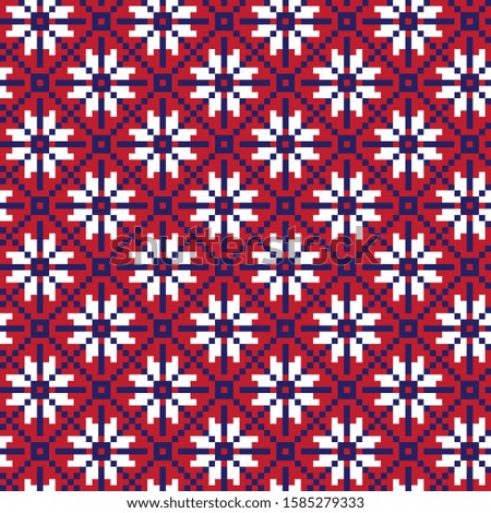 Christmas Fair Isle Floral Seamless Pattern for wallpaper, packaging, fashion print and others