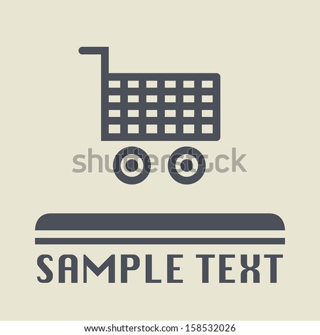 Shopping cart icon or sign, vector illustration