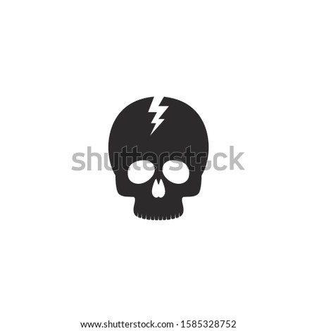 skull logo vector icon template illustration design 