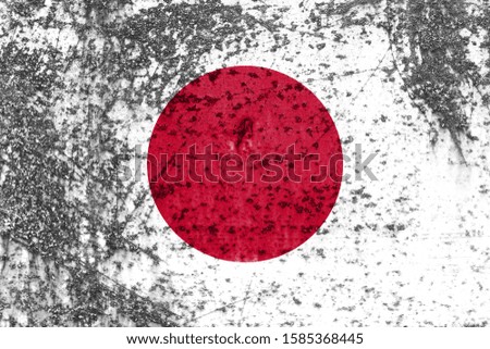 national flag of japan with texture. template for design