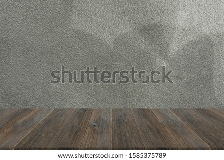 Concrete plaster cement polishing loft style wall or floor texture abstract texture surface background use for background with wood table or terrace