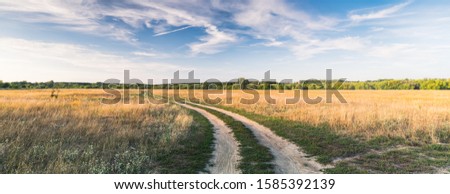 Rural landscape. Panoramic photography of rural landscape.