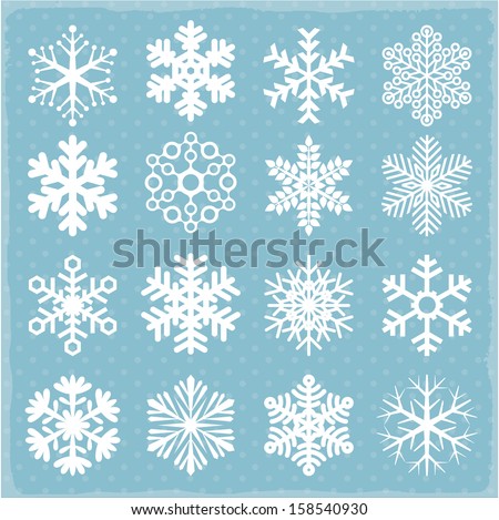 Vector snowflakes. Royalty-Free Stock Photo #158540930