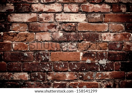 Dark Red Brick Wall Texture. Grunge Texture.