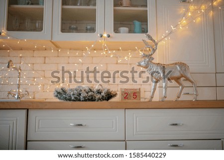 Christmas background with wooden block calendar with the date of December 25