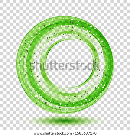 
Green vector circle frame. Wavy streams of smoke or liquid in the form of a circle. Design element with place for text.