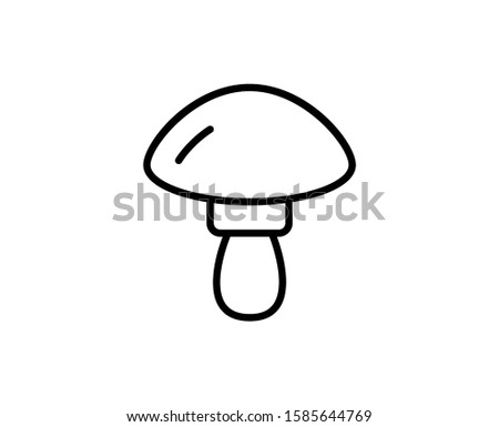 Mushroom line icon. High quality outline symbol for web design or mobile app. Thin line sign for design logo. Black outline pictogram on white background