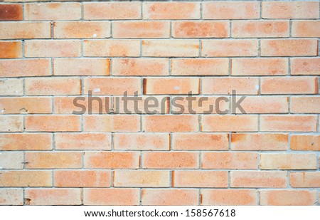 Red brick wall, square format 