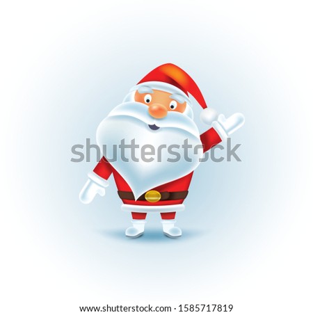 Santa Claus illustration. Christmas theme vector cartoon character cmyk profile