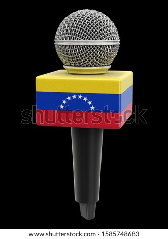 3d illustration. Microphone and Venezuelan flag. Image with clipping path