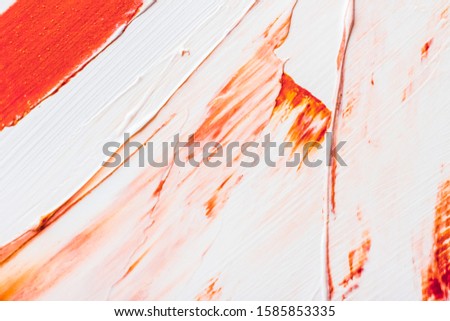 Art, branding and vintage concept - Artistic abstract texture background, orange acrylic paint brush stroke, textured ink oil splash as print backdrop for luxury holiday brand, flatlay banner design
