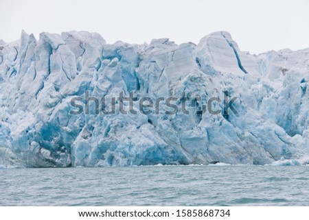 Monacobreen glacier, Liefdefjorden, Haakon VII Land, Spitsbergen, Svalbard, Norway, Europe