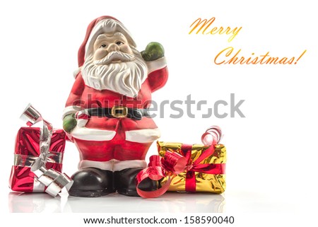 Santa Claus isolated on white, Happy Christmas
