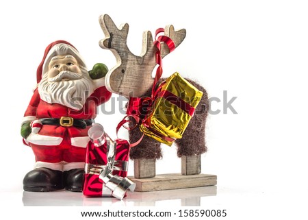 Santa Claus isolated on white, Happy Christmas