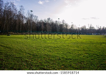 Soccer field in the city