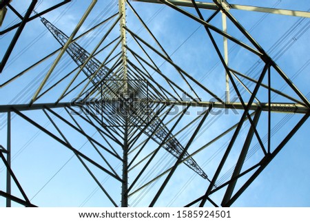 Abstract view of a power grit pylon.
