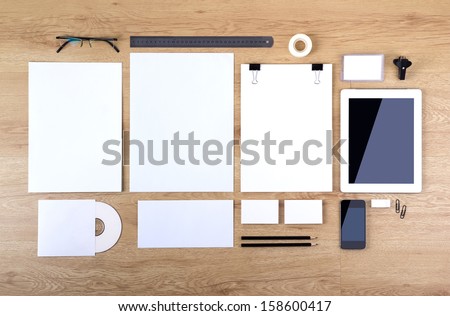 Photo. Template for branding identity. For graphic designers presentations and portfolios. Royalty-Free Stock Photo #158600417