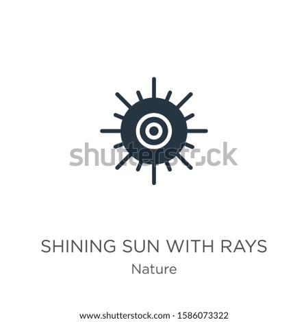 Shining sun with rays icon vector. Trendy flat shining sun with rays icon from nature collection isolated on white background. Vector illustration can be used for web and mobile graphic design, logo, 