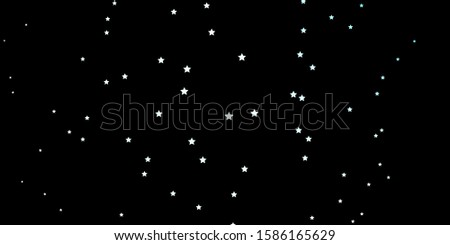 Dark BLUE vector pattern with abstract stars. Blur decorative design in simple style with stars. Best design for your ad, poster, banner.