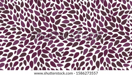 Seamless leaves pattern isolated. Horizontal vector Background of brown leaves chaotically scattered. For labels, packaging or fabric.