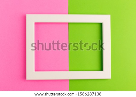 white frame on a colored abstract background from paper, bright color