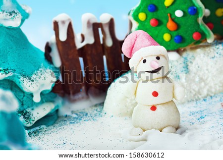scenery of sweets for the holiday merry christmas 