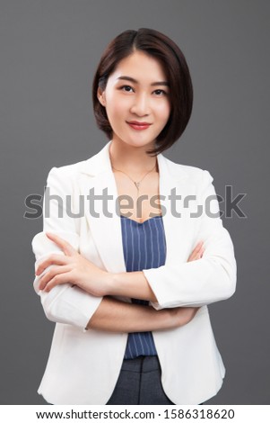 one Beautiful women isolated on background