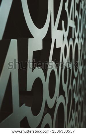 Abstract numbers background. from zero to nine.