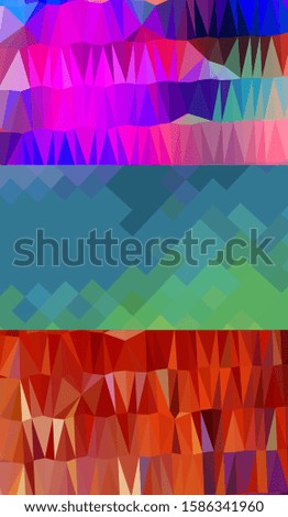 Abstract geometric triangle background in an artistic, bright, and colorful design style. Mosaic, color background. Mosaic texture. The effect of stained glass. EPS 10 Vector