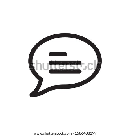 Bubble chat icon vector. Speech icon symbol on white background