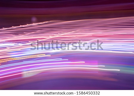 Abstract colourful light pattern long exposure