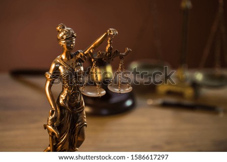Law and justice concept image.