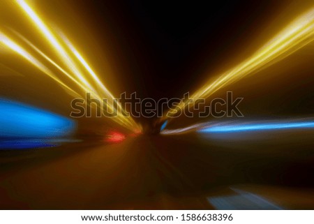 Light Trails in the Dark, Traffic Light Trails, Abstract Traffic Lines Background