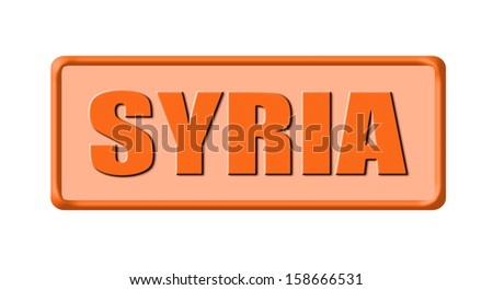 Button of syria isolated on white background