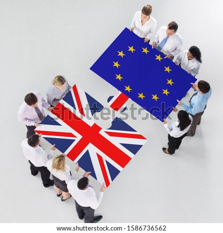 Business Concept Image Of Brexit As Britain Leaves The EU