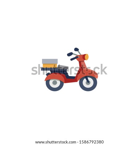 Delivery icon flat vector illustration