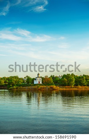 Church of St. Michael of Tver on banks of Volga River.