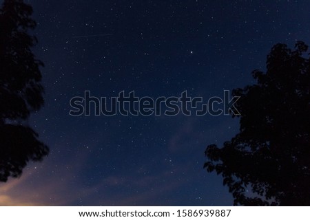 The space and the sky full of stars in Petrova Gora in Croatia